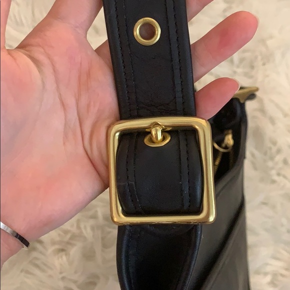 Black Leather Coach Legacy Crossbody Handbag - Picture 3 of 8